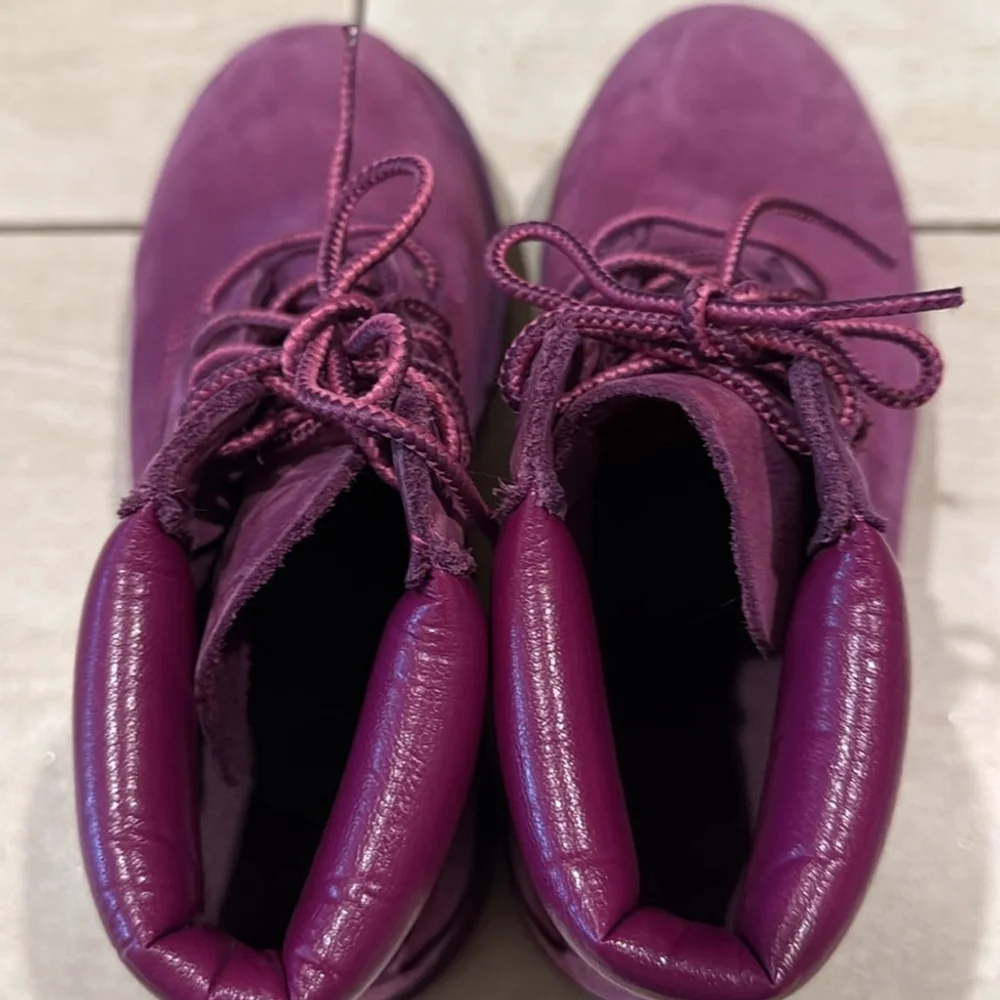 Big Girls Timberland Purple Hiking Boots Size 3